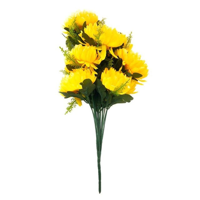 Artificial Silk Flowers Chrysanthemum Small Bouquet Flores Simulation  Home Party Wedding Decoration Fake Flower